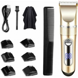 Cut The Hair Screen LED Rechargeable Wireless Trimmer With 6 Combs