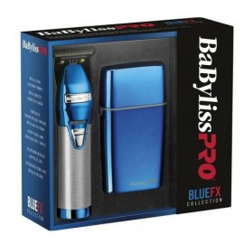 BaByliss Pro Blue Chrome FX Collection Outliner & Double Foil Shaver  NEW