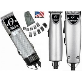 Combo Limited Edition Oster 76 Silver+Fast Feed+T Finisher Clipper+Trimme