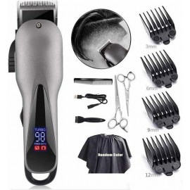 Machine Of Cut Hair Kit Professional Trimmer With LCD Rechargeable Of Ion