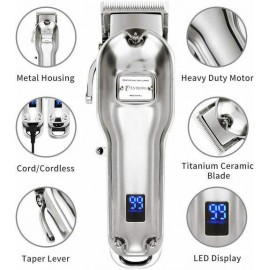 Trimmer Professional Mens BESTBOMG  Of Titanium And Ceramic 4 Combs