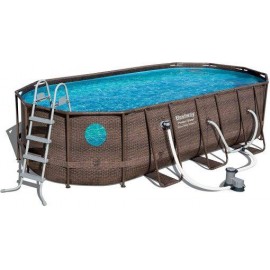 18ft x 9ft x 48 inch Swimming Pool Set with Pump and Maintenance Kit