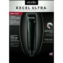 Andis Excel Ultra Professional Hair Clipper Black Includes 2 Blades #63120