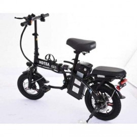 SALE & CLEARANCE Folding Electric Bike, 250W Electric Bike Suitable for Adults and Teenagers Removable Battery Fat Tire Electric Bike Beach Snow Bicycle, Best Fathers Mothers Lovers (Black)